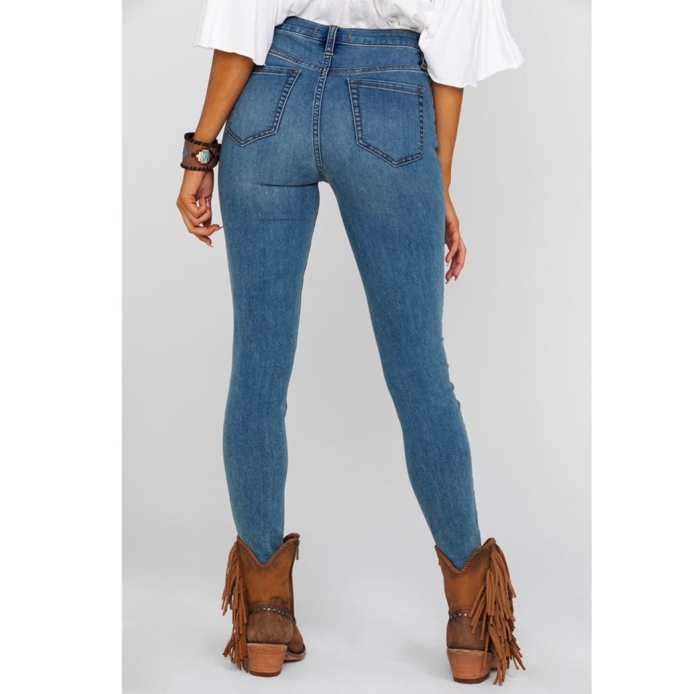 [Free People] | Indigo Long & Lean Light Slim Jean